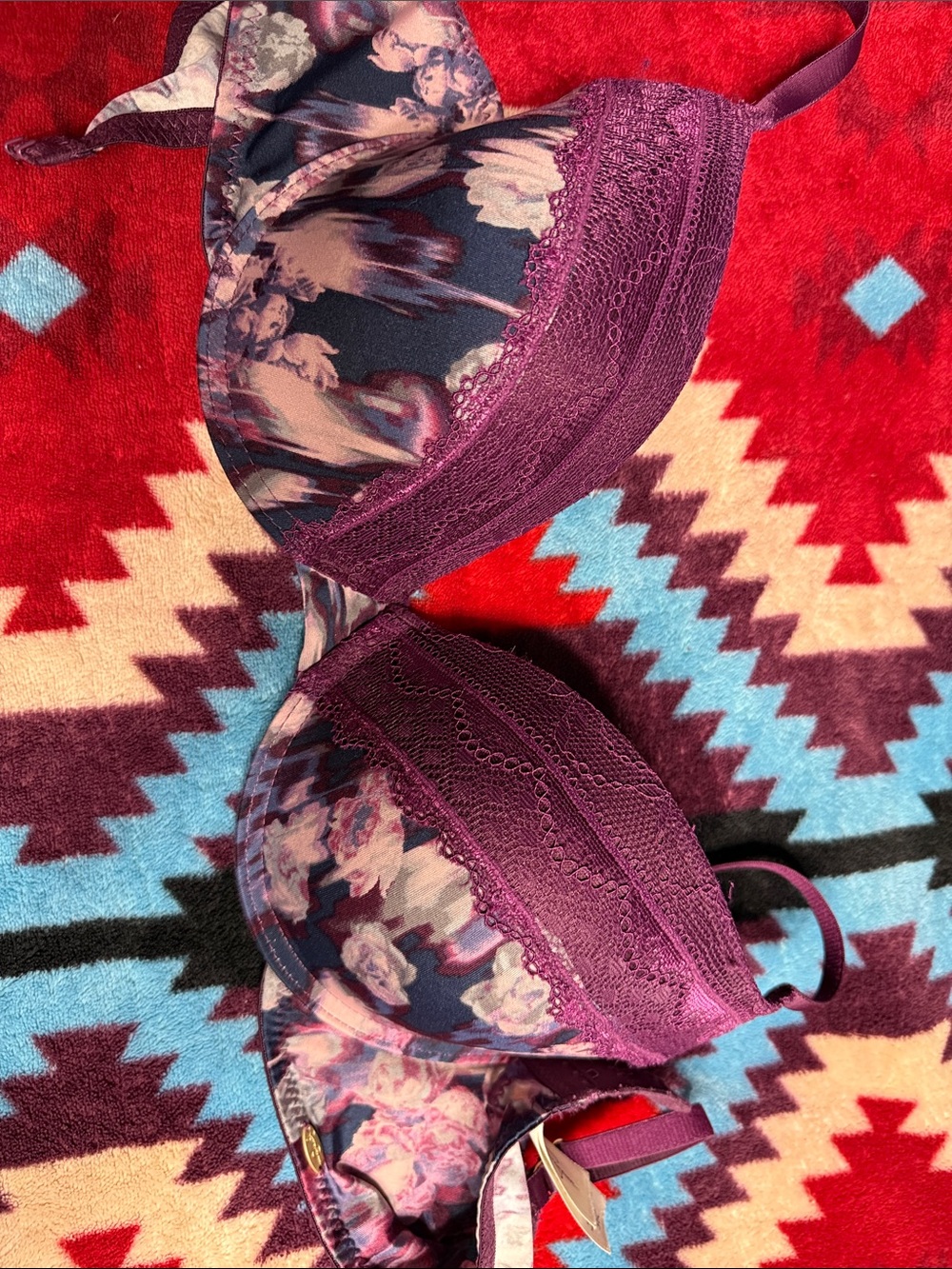 Jessica Simpson Plum Lace Underwire Bra